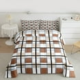 thumbnail image 2 of Manfei Geometric Plaid 3 Pieces Queen Comforter Set for Teens Female Men,Retro Grid Ultra Soft Bedding Sets,Vintage Buffalo Bedding Comforter Set,Ultra Soft Home Decor,Reversible, 2 of 8