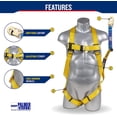 thumbnail image 2 of Palmer Safety (2 Pack) Safety Harness w/Detachable 6 ft Lanyard I Single Leg Lanyard w/ Internal Shock Absorbing & Snap Hook I OSHA/ANSI Fall Arrest Kit, 2 of 6