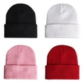 thumbnail image 4 of Qarigey Sombreros de punto de otoño, gorra bordada portátil para mantener el calor, gorro y cálido para esquiar a la moda cómodo para fiesta al Sombreros Rosado Qarigey AP013233-03, 4 of 6