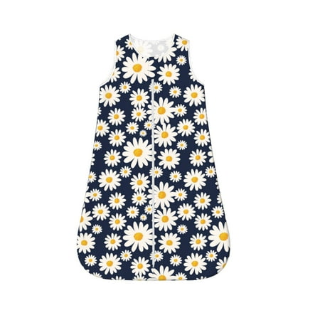 

Cauagu Daisy Floral for Infant Wearable Blanket Unisex Girl Boy Swaddle Transition Sack - Newborn Essentials Sleep Clothes-Large