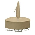 thumbnail image 2 of Protective Covers 1159-TN 92 in. Diameter Round Table And High Back Chair Cover, Tan, 2 of 4