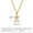 White, variant on Women's Rectangle Zircon Wedding Necklace Gold Chain 316L Stainless Steel 40+5cm