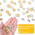 thumbnail image 3 of MIANGASTORE 600pcs Bead Spacers Jewelry Making Findings Metal Spacer Beads Glitter Rhinestone Beads, 3 of 9