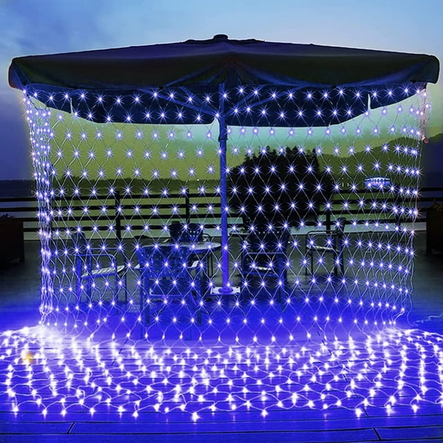 4.9ft x 4.9ft Christmas Net Lights 96 LED 8 Modes Fairy String Lights Waterproof Bush Mesh Lights for Wedding Party Decorations