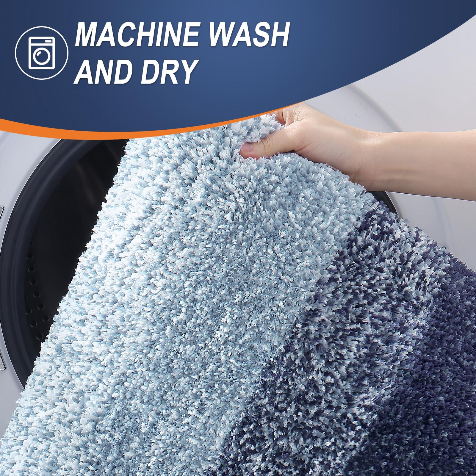 Small Bathroom Rugs Mat 24x16  Extra Soft Absorbent Microfiber Bath Rubber Backing Quick Dry Washable Mats For Floor Tub And Shower Home Decor Accessories Airy Blue