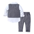 thumbnail image 2 of CHICTRY Baby Toddlers Gentleman Suit Infant Boys Birthday Party Outfit Long Sleeve Shirt + Vest + Pants Set, 2 of 7