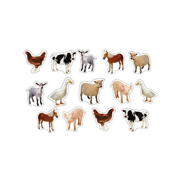 Carson Dellosa Education Farm Animals: Photographic Shape Stickers (84)