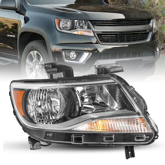 For 2015-2022 Chevy Colorado Halogen Black Headlights Right Passenger Side 15-22