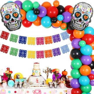 35PCS Funmemoir Day of The Dead Hanging Swirl Decorations