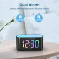 thumbnail image 5 of Rainbow Alarm Clock for Bedroom, Large Display with Dimmer, Large Night Light with 7 Colors, Dual Alarm, True Battery Backup, Colorful Clock for Kids,Teens, 5 of 7