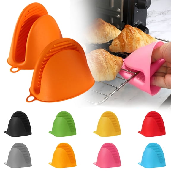 LAIOWEI Silicone Oven Mitts Heat Resistant, Pot Holders, Silicone Potholders for Kitchen, Mini Rubber Oven Glove Kitchen Mittens, Cooking Mitts 1Pcs