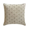 thumbnail image 1 of Decorative Grey 22"x22" (55x55 cm) Throw Pillows, Velvet Beaded Throw Pillows For Couch, Geometric Pattern Modern Style - Brickwork, 1 of 3
