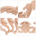 thumbnail image 5 of 4pcs Exquisite Wood Carving Appliques Onlays Door Cabinet Furniture Carving Decal Wood Appliques, 5 of 7