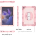 thumbnail image 2 of Shockproof Case For Samsung Galaxy Tab A9+,Anti Drop Silicone+PC Layer Protective Splicing Case 360 ° Rotating Handle Stand With Shoulder Strap,Pink,For Galaxy Tab A9+, 2 of 8