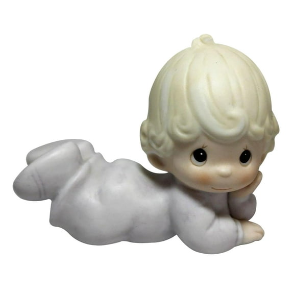Precious Moments Figurine: E-2852F Baby Girl Lying Down (2.5")