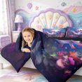 thumbnail image 4 of Manfei Salamander Pattern 7-Piece Twin Bedding,Aquatic Axolotl Bedding Comforter Set,Black Reversible, 4 of 7