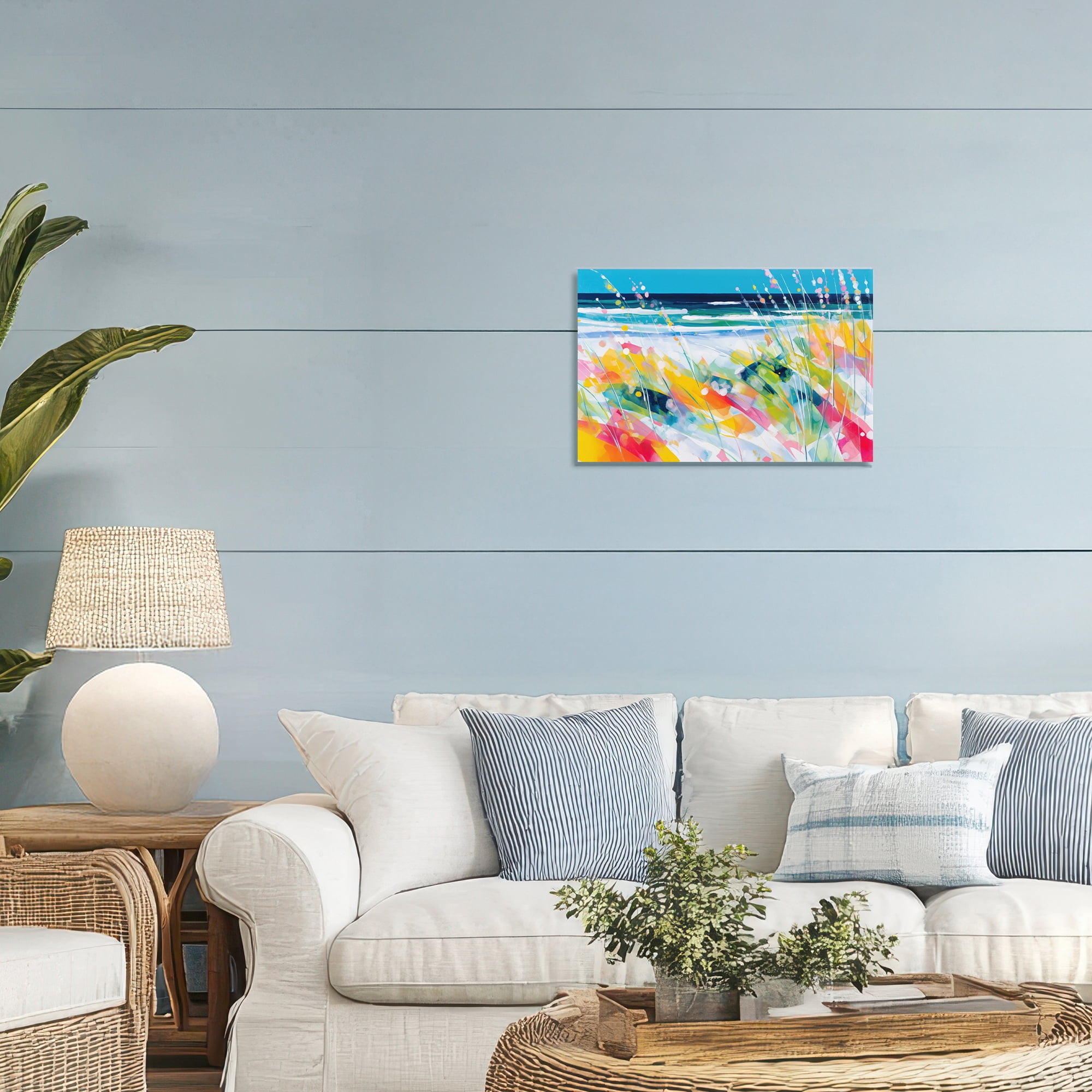 Stupell Industries Sea Oats & Ocean Breeze Abstract Canvas Wall Art, design by Chromatic Storm Studio