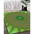 thumbnail image 2 of Ahgly Company Indoor Square Patterned Pea Green Area Rugs, 3' Square, 2 of 6
