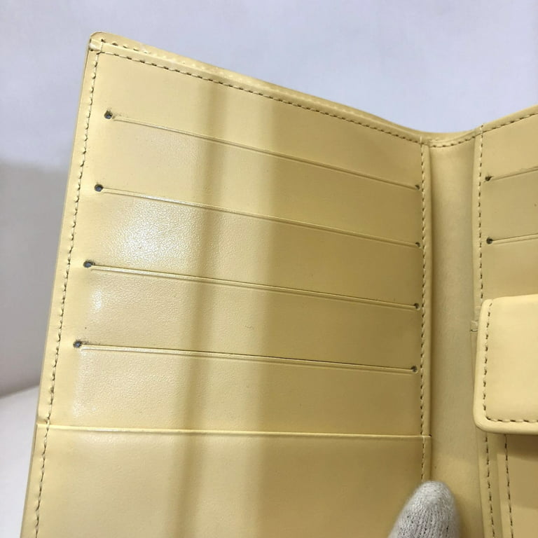 Authenticated Used LOUIS VUITTON Louis Vuitton Trifold Wallet M6346A  Portefeuille Elastic Epi Cream Yellow French Rubber Band with Coin Purse  Compact