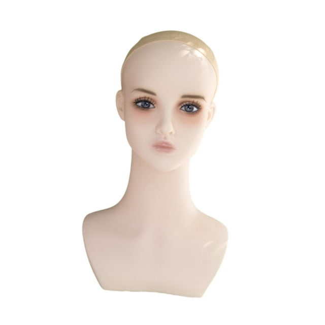 Cabeza de maniquí femenino, cabeza de maniquí profesional estable, modelo de exhibición de pelucas, multifuncional para negocios, hogar, estilismo,