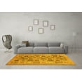 thumbnail image 3 of Ahgly Company Indoor Round Abstract Yellow Modern Area Rugs, 8' Round, 3 of 4