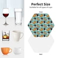 thumbnail image 4 of KLL Drink Coasters Set Hexagon of 4,PU Leather Absorbent Coasters Set Decorative Coffee Cup Coasters Housewarming Gift for Home Decor-Cute French Bulldog, 4 of 5
