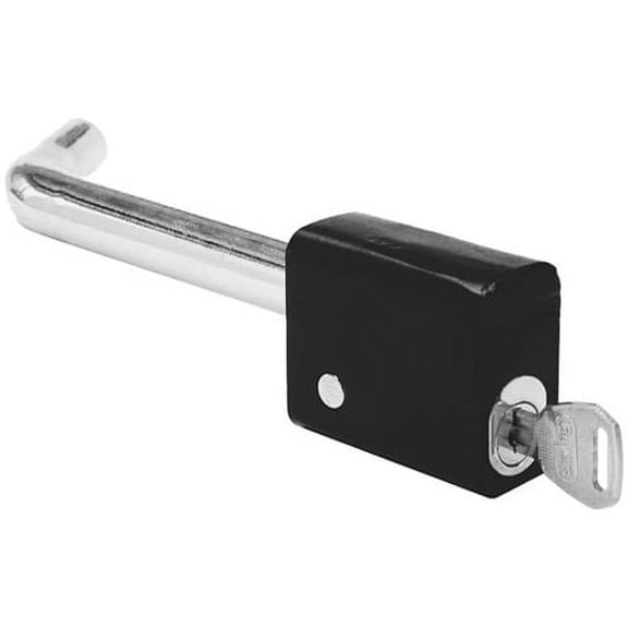 Buyers Products Locking Hitch Pin Assembly, 5/8" Diameter, Black Powder Coat, Chrome Plated