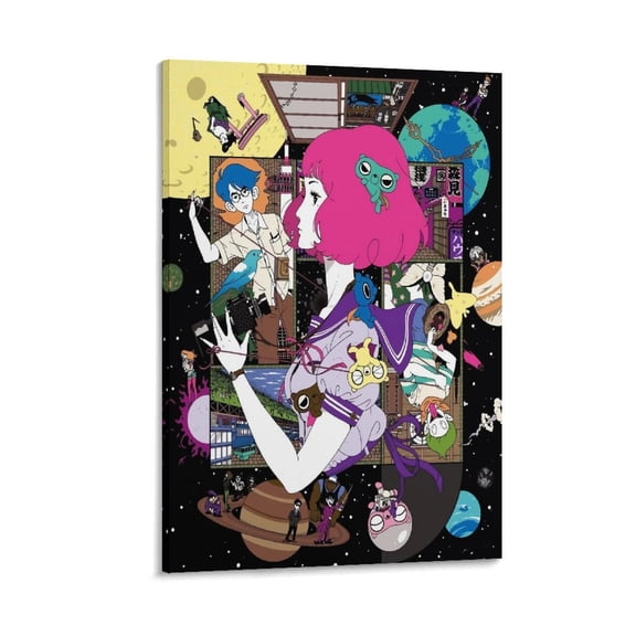 Japanese Romantic Comedy Anime The Tatami Galaxy Poster Poster Cool Artworks Painting Wall Art Canvas Prints Hanging Picture Home Decor Posters Gift 12x18inch(30x45cm)
