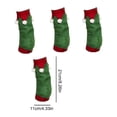 thumbnail image 3 of Ensemble de Protection pour Jambes de Cheval Optimism Hiver Noël avec Pompons Blancs pour Fête par Temps Froid, 3 of 8