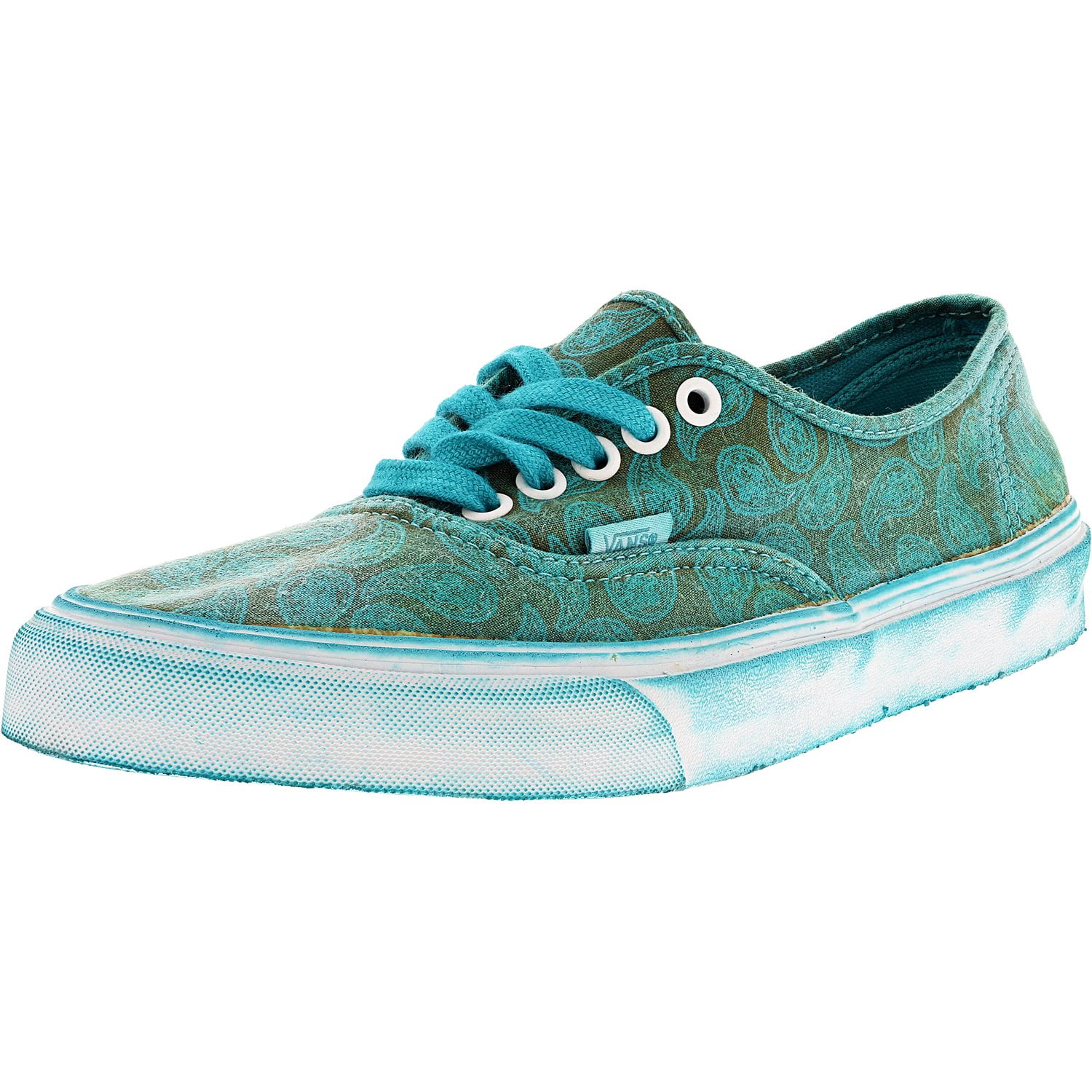 vans turquoise slip on