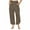 Coffee, variant on Xunlbb Wide Leg Scrub Pants for Women, Women's Solid Color Casual Pocket Loose Straight Tube Elastic Waistband Crossed Hems ,Black S