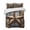 Gray Blue Brown Khaki, variant on Quilts King Size, Rustic Star Brown Soft Comforter Bedding Set for Bed, Vintage Farmhouse Wooden Grain Art Lightweight Quilted Bedspread with Pillow Cover(2 Pieces) for All Season, 96x106 Inch