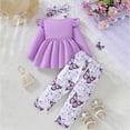 thumbnail image 4 of HCNTES Baby Toddler Boy Girl Clothes Fall Winter Outfit Long Sleeve Sweatshirts Pants Set 6 9 12 18 24 Months 3T 4T 5T Boy Clothes(Purple,9-12 Months), 4 of 7