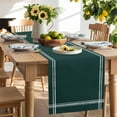 thumbnail image 2 of Table Runner 72 Inches Long for Kitchen Dining, Pure Dark Green Dresser Scarf Farmhouse, Dining Table Decorations for Wedding/Parties, Simple Solid Color 14 x 72 In, 2 of 9