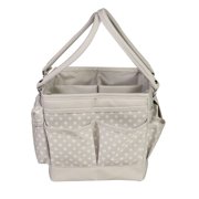 Deluxe Store Tote Craft Organizer, Tan Dot