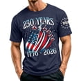 thumbnail image 2 of 250th Anniversary USA Shirts for Men American Flag T-Shirt 250 Years Birthday Patriotic Tops, 2 of 5