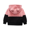 thumbnail image 3 of Toddler Fleece Hooded Pullover Sweatshirt with Bear Ear Design Soft Plush Long Sleeve Top for Boys and Girls Comfortable Casual Wear, 3 of 3
