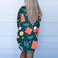thumbnail image 4 of Puntoco Moda para mujer Abrigo con estampado navideño Cárdigan de manga larga con bolsillo Blusa informal suelta tops Liquidación Puntoco Puntoco-2243, 4 of 7