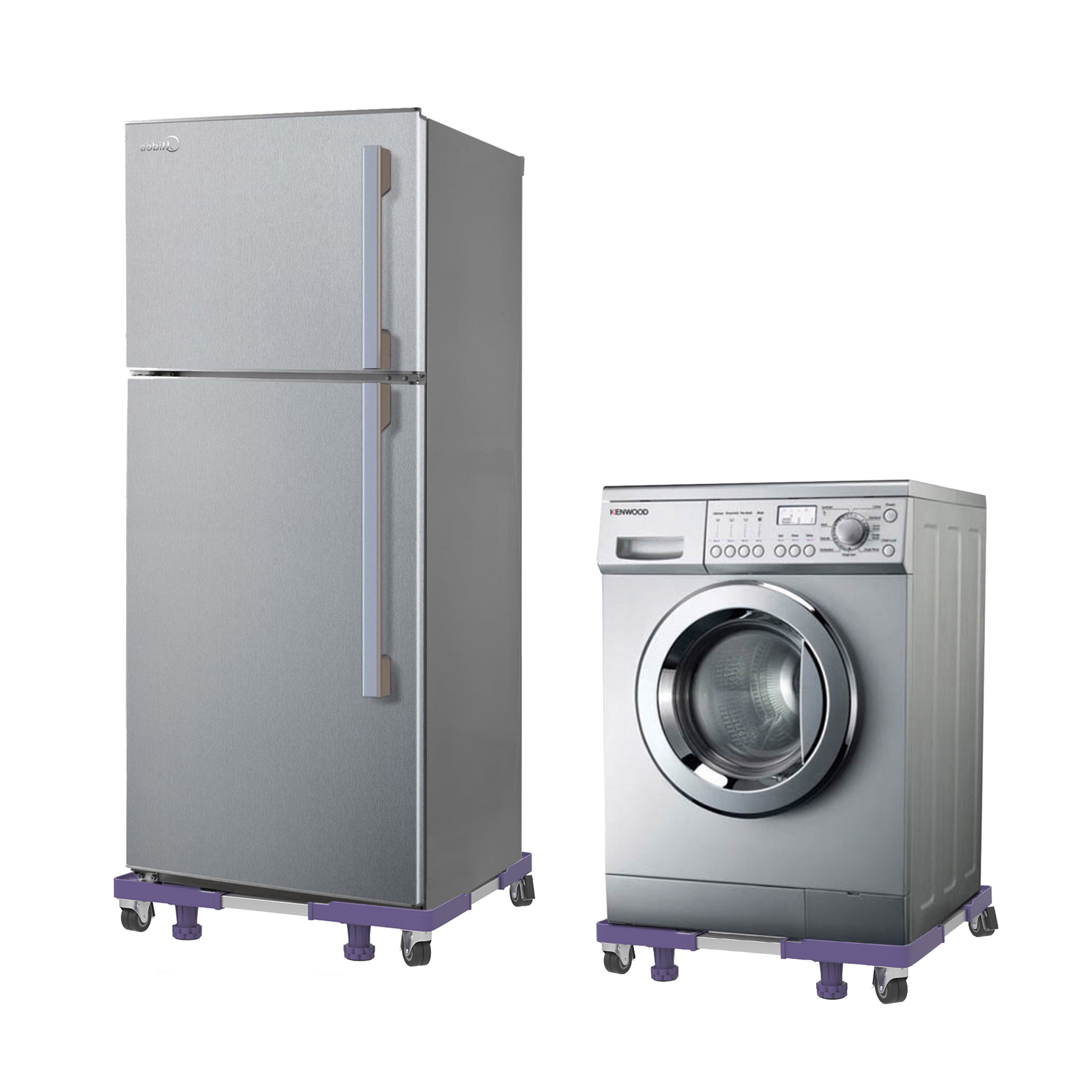 Multi Purpose Dolly With 4 feet Locking Swivel Wheels Levels and Adjustable Base for Moving Washer Dryer Appliances- 1100 Lbs Capacity By Stalwart