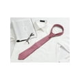 thumbnail image 5 of INSPIRE CHIC Men's Solid Color Narrow Stripes Necktie Graduation Suit Formal Ties Dusty Pink, 5 of 5