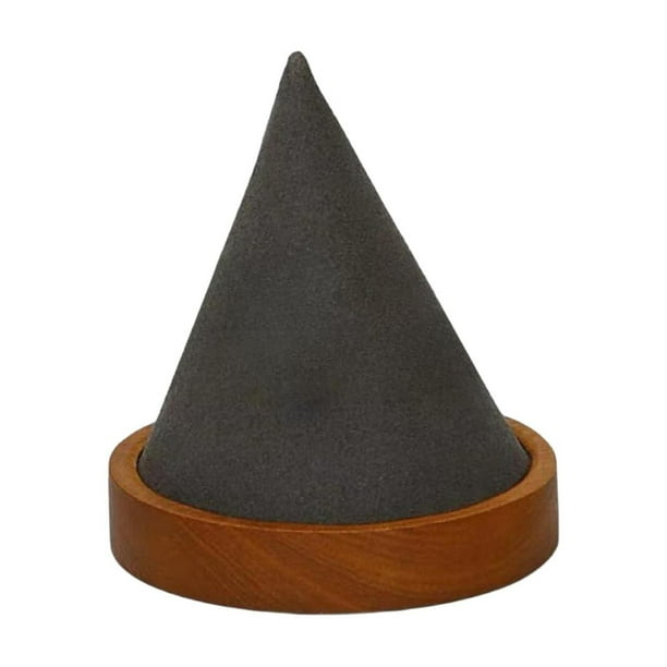 Soporte de madera para brazaletes, soporte para joyas, organizador de decoración de cono liviano y versátil para Gris