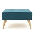 thumbnail image 4 of Noble House Milano Mid Century Fabric Ottoman, Dark Teal, 4 of 5