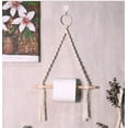 thumbnail image 1 of Nautical Rope Toilet Paper Holder Coastal Towel Holder with Metal Hook, 1 of 2