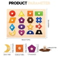 thumbnail image 3 of BINGLI Toy Wooden Shape Peg Puzzle, Fine Motor Color Matching Sorting Board, Early Learning Educational Activity Toy Gift for Preschool Toddler Baby 3 4 5 Year Old, 3 of 9