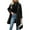 Black, variant on Lentta Women's Winter Wool Blend Coat Casual Notch Lapel Mid-Long Double-Breasted Peacoat Jacket Outwear