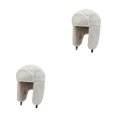 thumbnail image 1 of Youkk Ready For Winter Thicken Earflap Caps Wear-resistant Earflap Caps Autumn white 2Set, 1 of 6