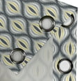 thumbnail image 4 of Ambesonne Ikat Grommet Curtain, Ogee Shapes Vintage Pale, 50" x 96", Grey Yellow White, 4 of 6