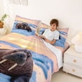 thumbnail image 4 of Manfei Cute Walrus Queen Sheet Sets for Kids Boys and Girls, Arctic Animal Print Bed Set 4 Pieces, 1 Flat Sheet, 1 Fitted Sheet and 2 Pillowcases, 4 of 6