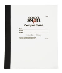 School Smart Primary Composition Notebook, No Margin, 8-1/2 x 7 Inches, 40 Pages