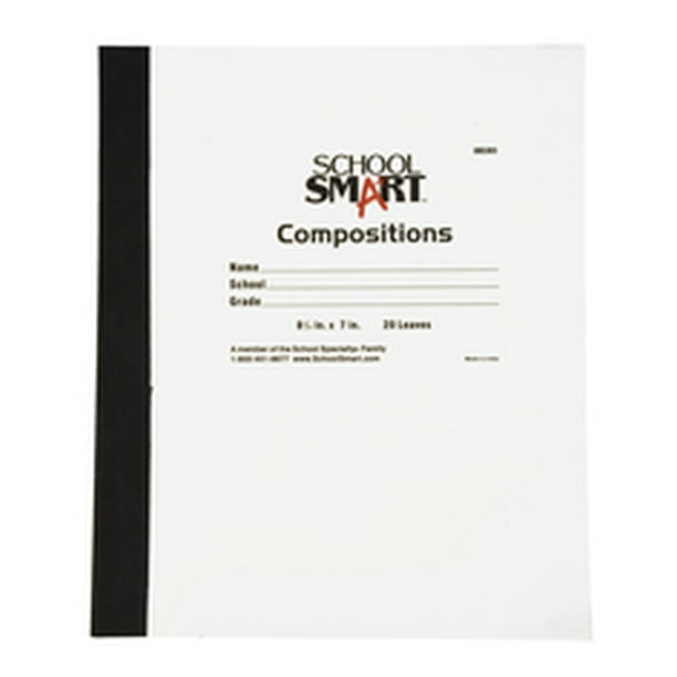 School Smart Primary Composition Notebook, No Margin, 81/2 x 7 Inches